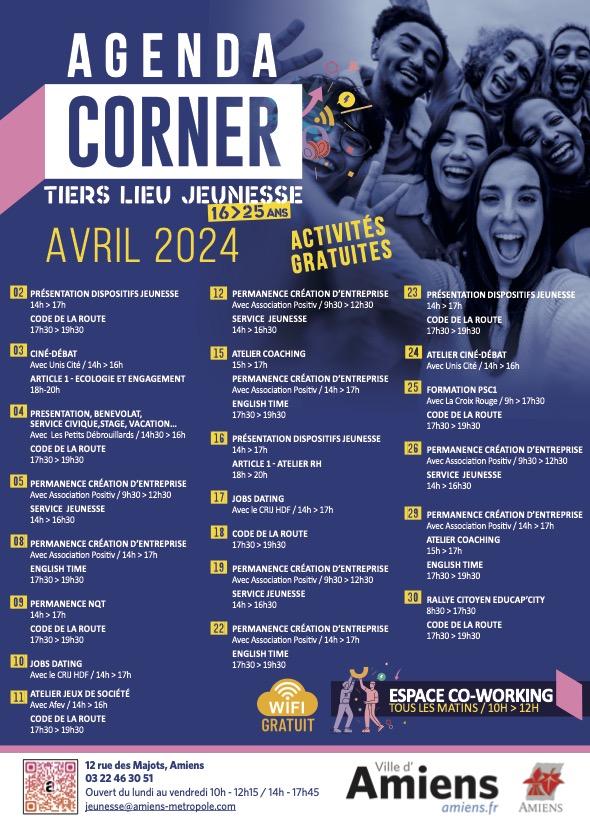 Agenda corner avril 2024